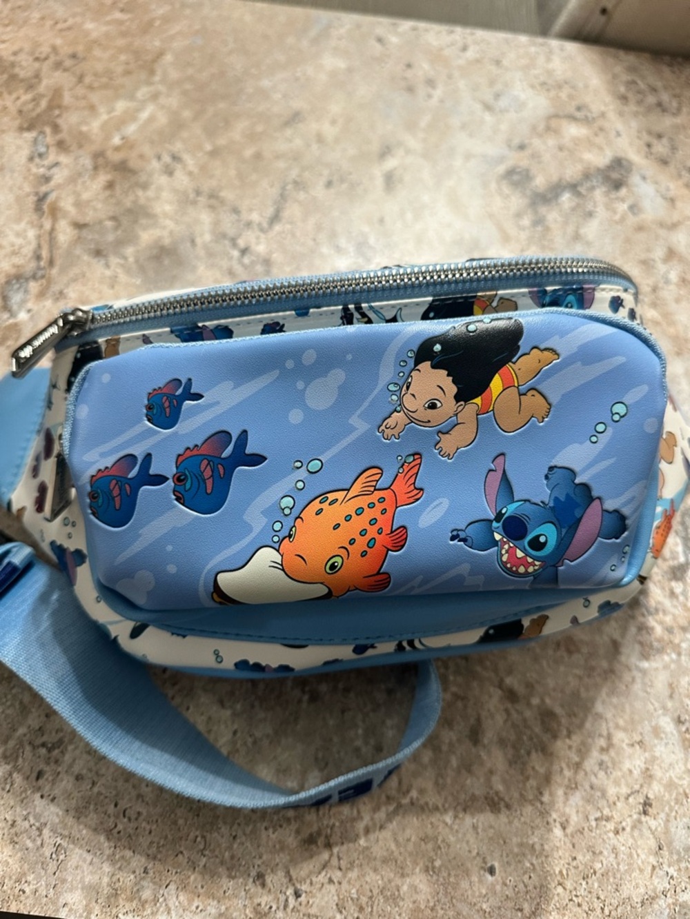 Lilo & Stitch Loungefly Pudge controls the weather Crossbody Bag - Picture 8 of 8
